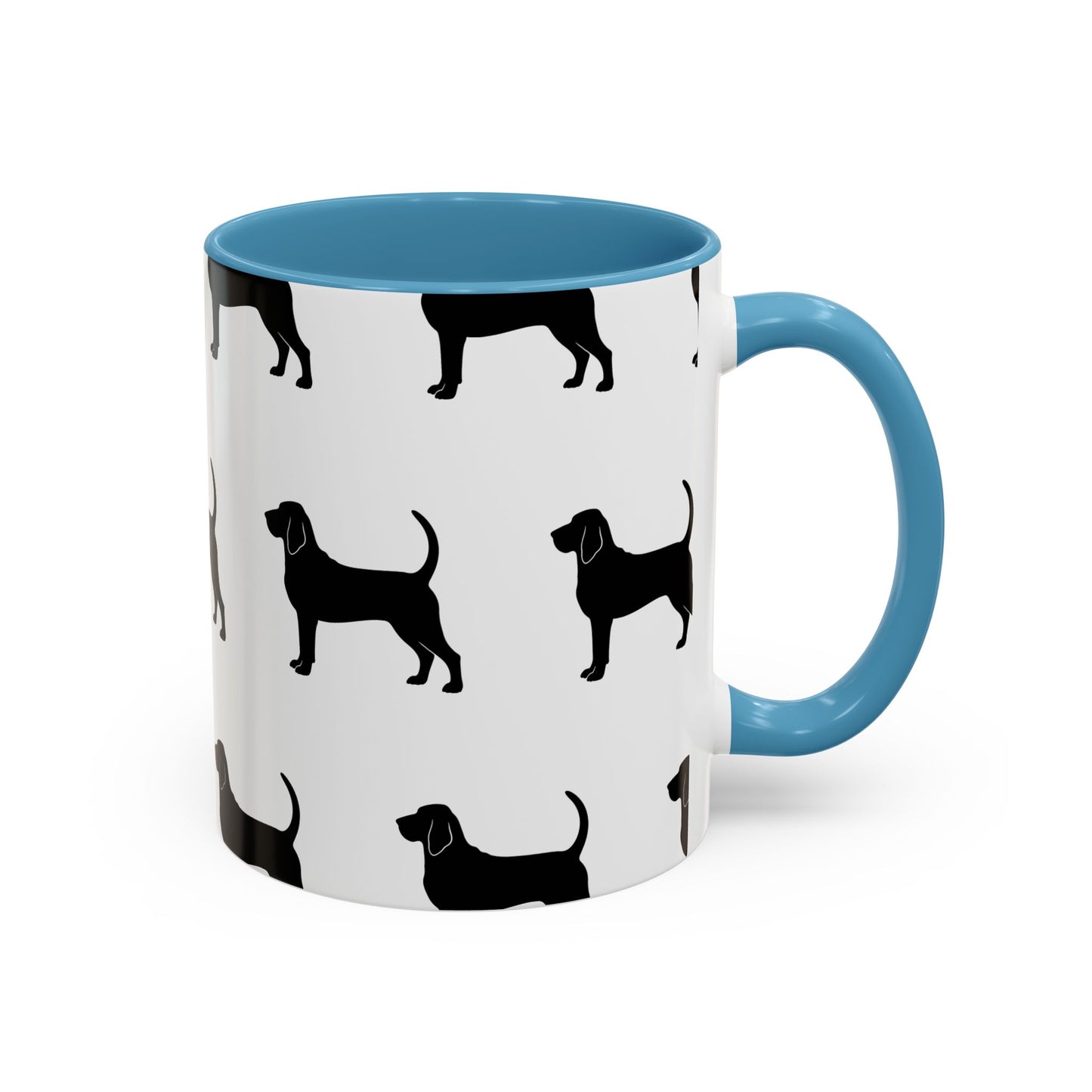 Bloodhound Silhouette 2-Tone Coffee Mug