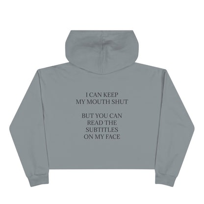 Subtitles Women's Crop Hoodie