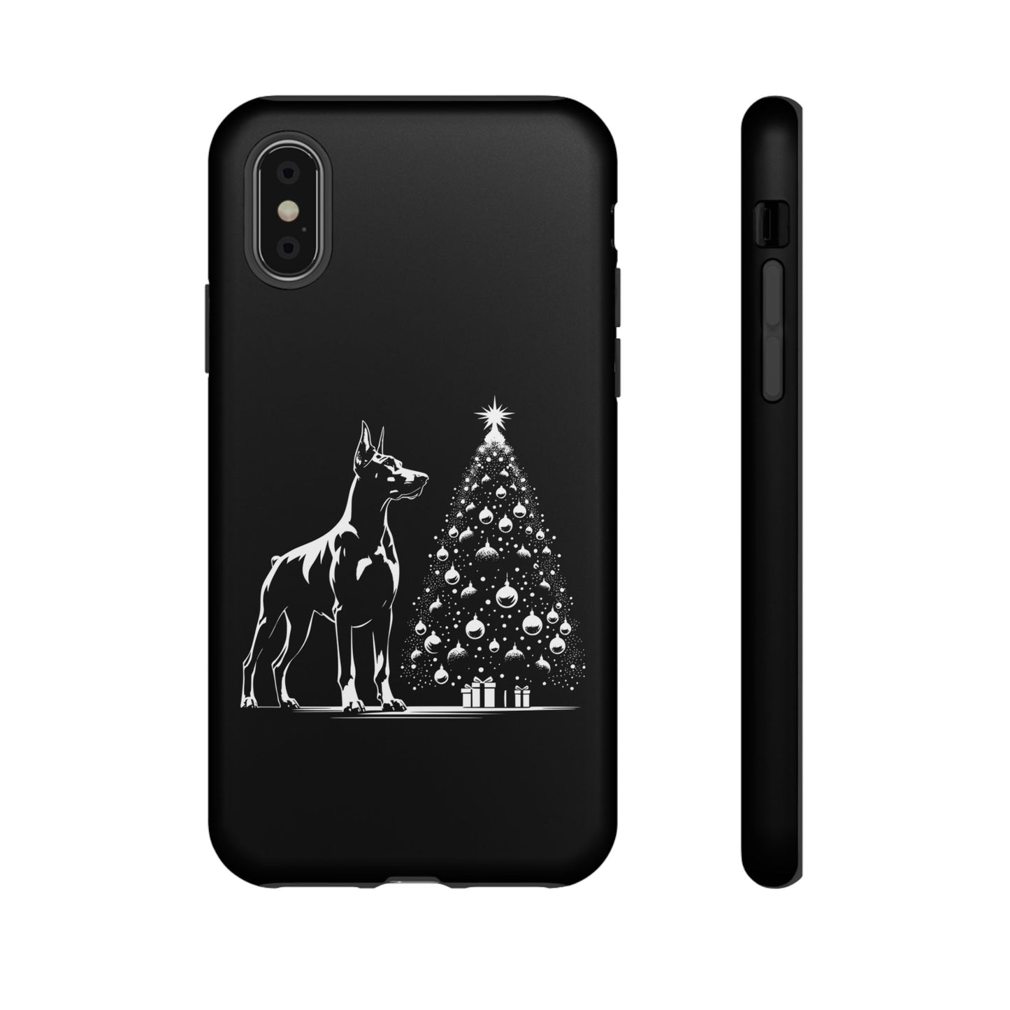 Doberman Christmas Tree iPhone Case