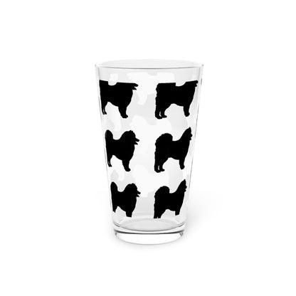 Samoyed Silhouette Drinking Glass