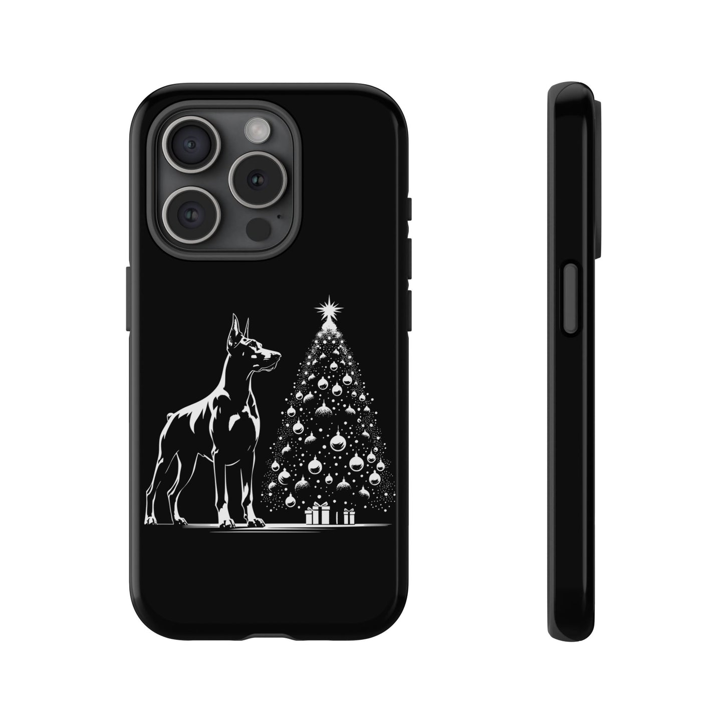 Doberman Christmas Tree iPhone Case