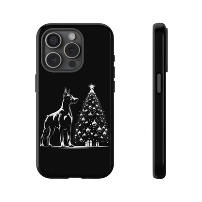 Doberman Christmas Tree iPhone Case