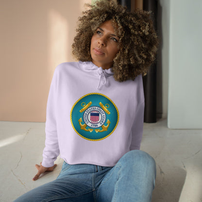 US Coast Guard Women's Crop Hoodie