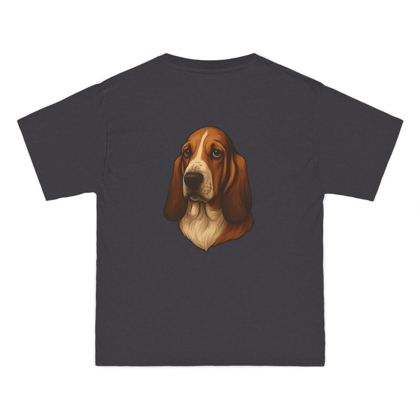 Basset Hound Head Men's Short-Sleeve Crewneck Tee