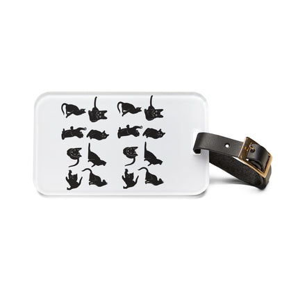 Cats Leather Strap Luggage Tag