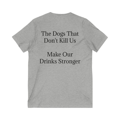Drinks Stronger Unisex Short Sleeve V-Neck Tee