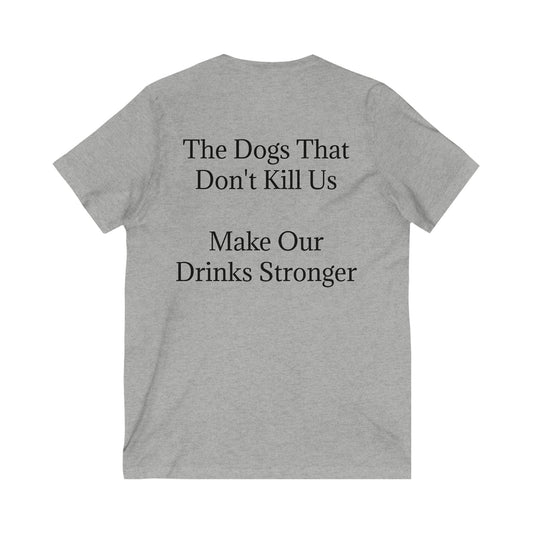 Drinks Stronger Unisex Short Sleeve V-Neck Tee