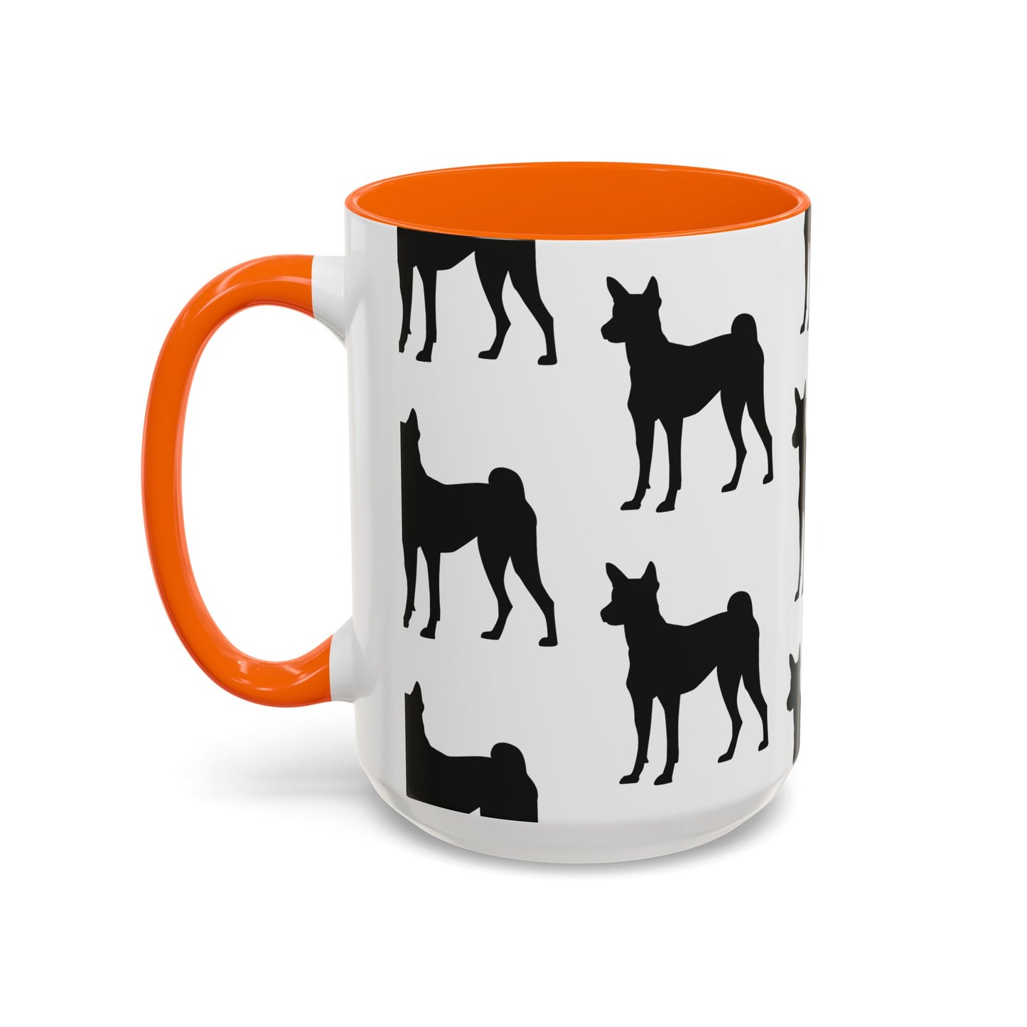 Basenji Silhouette 2-Tone Coffee Mug