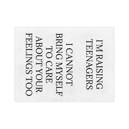 Raising Teenagers Velveteen Microfiber Blanket