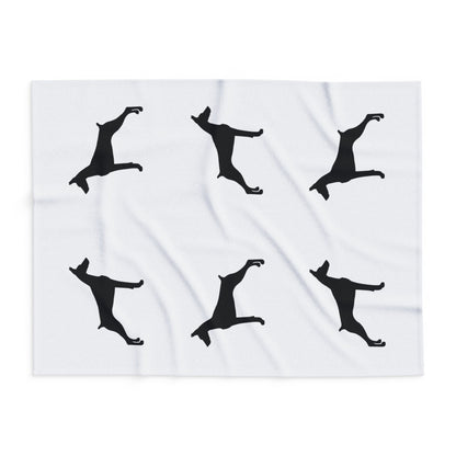 Doberman Silhouette Arctic Fleece Blanket