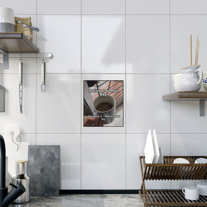 National Coffee Day Ceramic Photo Tile