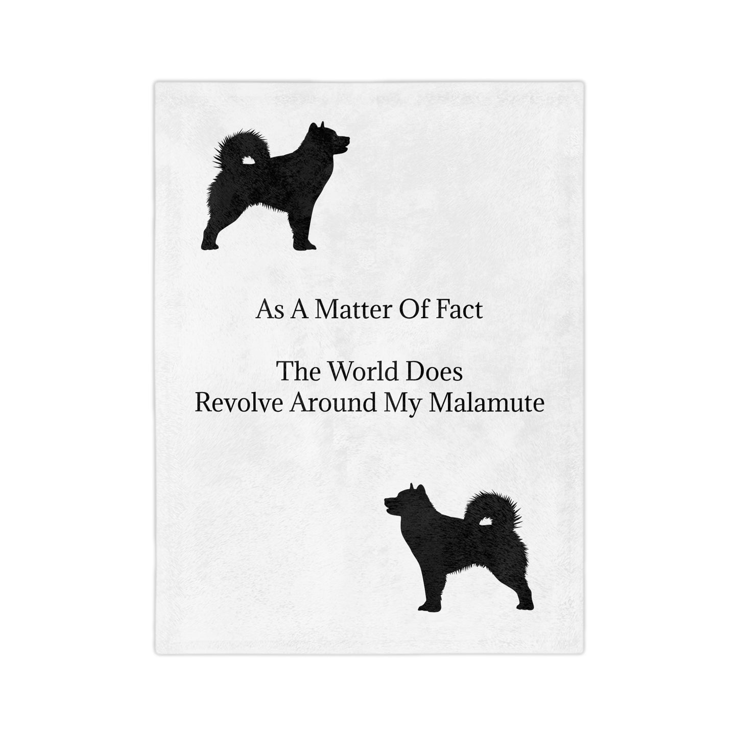 Matter Of Fact Malamute Velveteen Microfiber Blanket