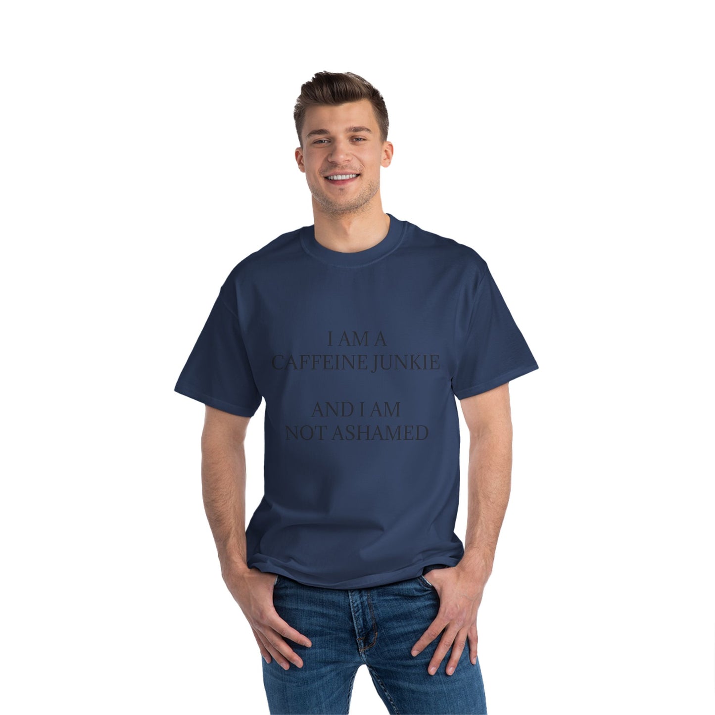 Caffeine Junkie Men's Short-Sleeve Crewneck Tee