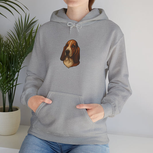 Basset Hound Head Unisex Hoodie