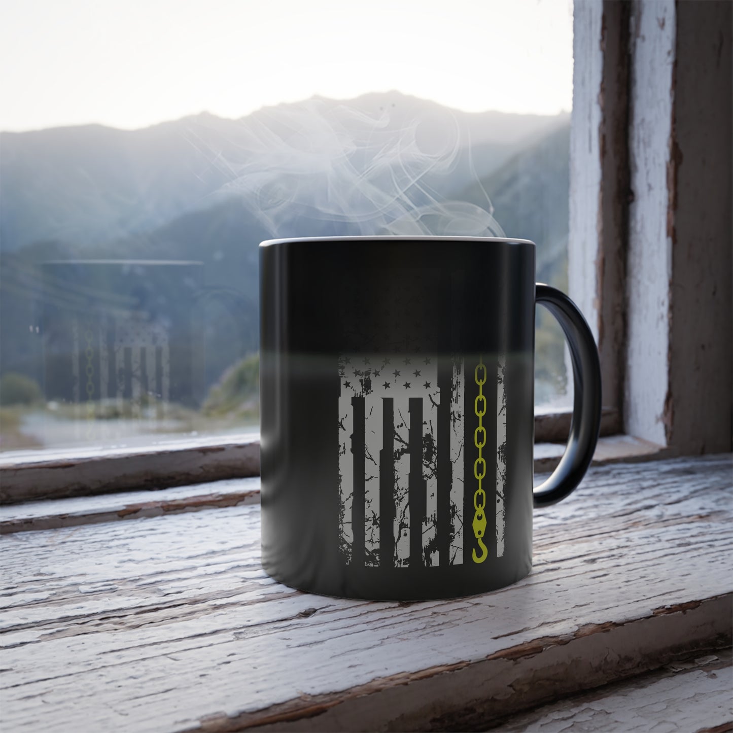 Thin Yellow Line Color Changing Mug