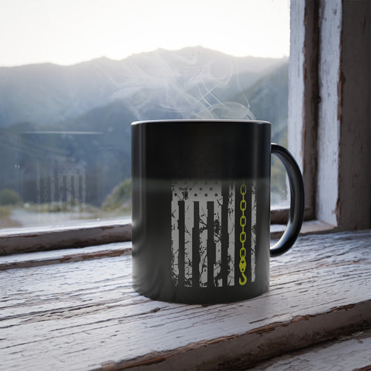 Thin Yellow Line Color Changing Mug
