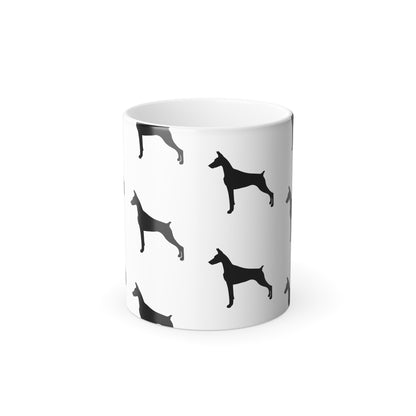 Doberman Silhouette Color Changing Mug