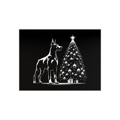 Doberman Christmas Tree Ceramic Photo Tile