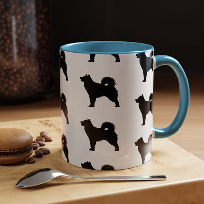 Malamute Silhouette 2-Tone Coffee Mug