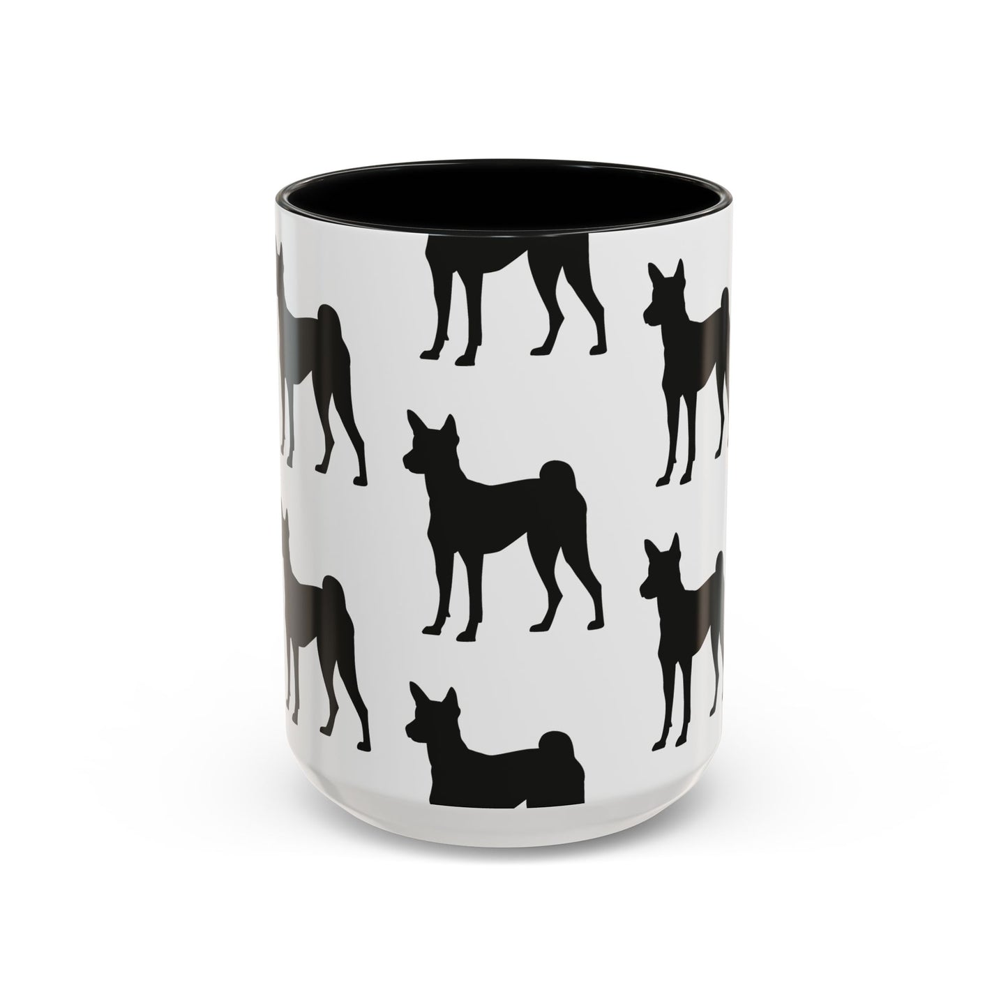 Basenji Silhouette 2-Tone Coffee Mug