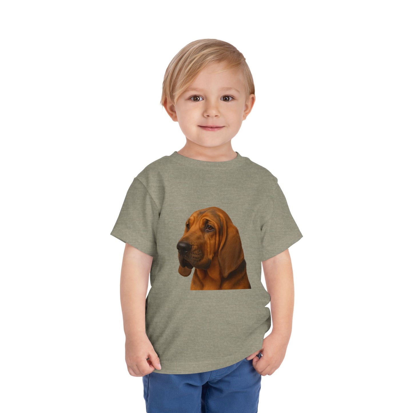 Bloodhound Head Toddler Unisex Short Sleeve Crewneck Tee