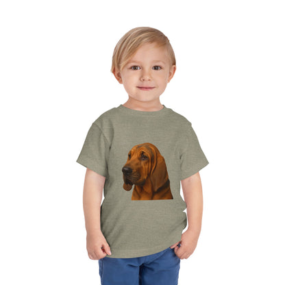 Bloodhound Head Toddler Unisex Short Sleeve Crewneck Tee