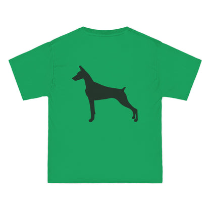 Doberman Silhouette Men's Short-Sleeve Crewneck Tee