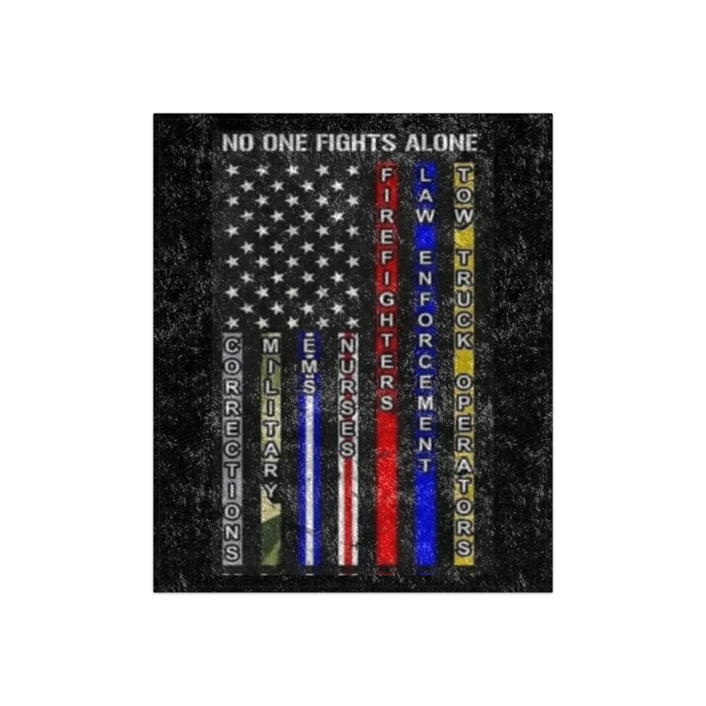 No One Fights Alone Crushed Velvet Blanket