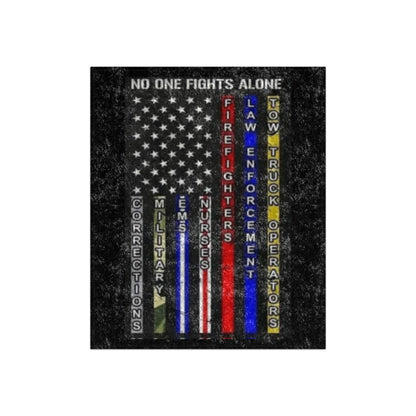 No One Fights Alone Crushed Velvet Blanket