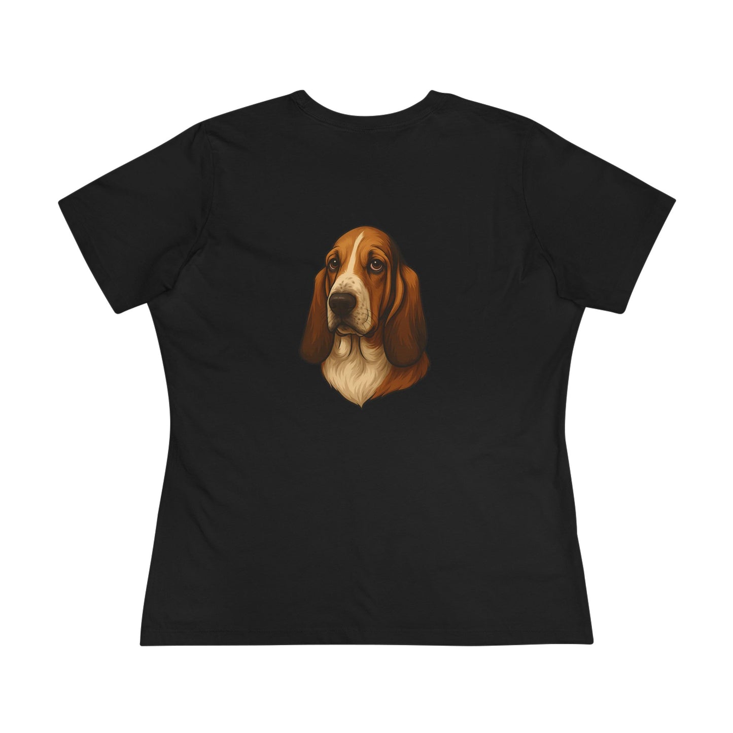 Basset Hound Head Women's Short Sleeve Crewneck Tee
