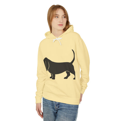 Basset Hound Silhouette Unisex Lightweight Hoodie