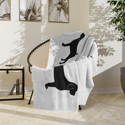 Bloodhound Silhouette Velveteen Microfiber Blanket