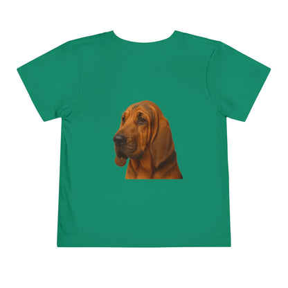 Bloodhound Head Toddler Unisex Short Sleeve Crewneck Tee