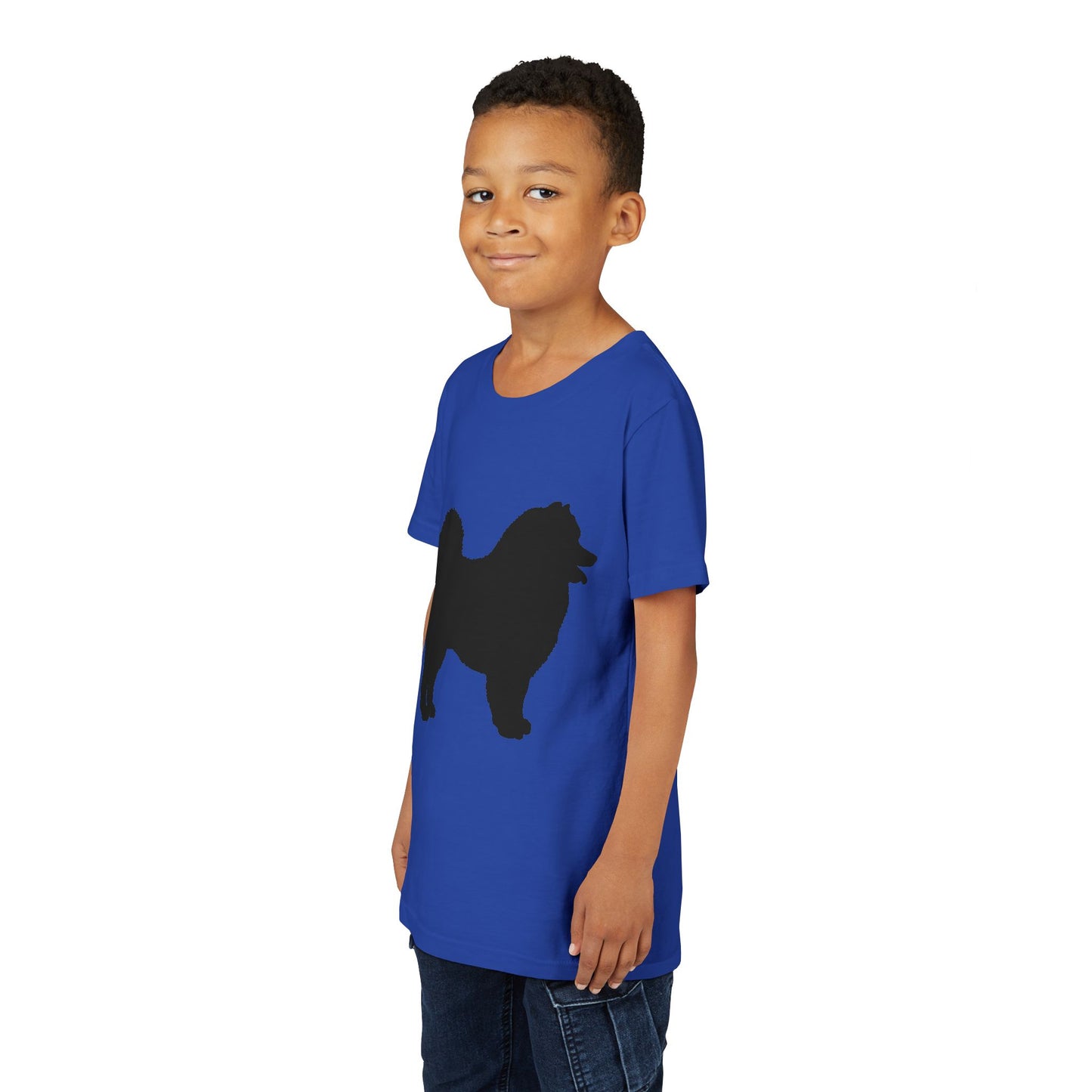 Samoyed Silhouette Youth Unisex Short Sleeve Crewneck Tee