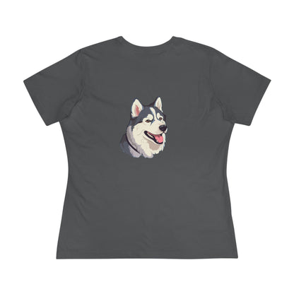 Malamute Head Women's Short Sleeve Crewneck Tee