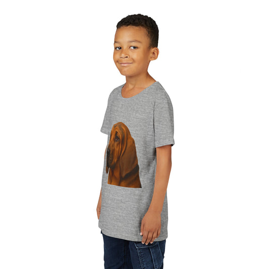 Bloodhound Head Youth Unisex Short Sleeve Crewneck Tee