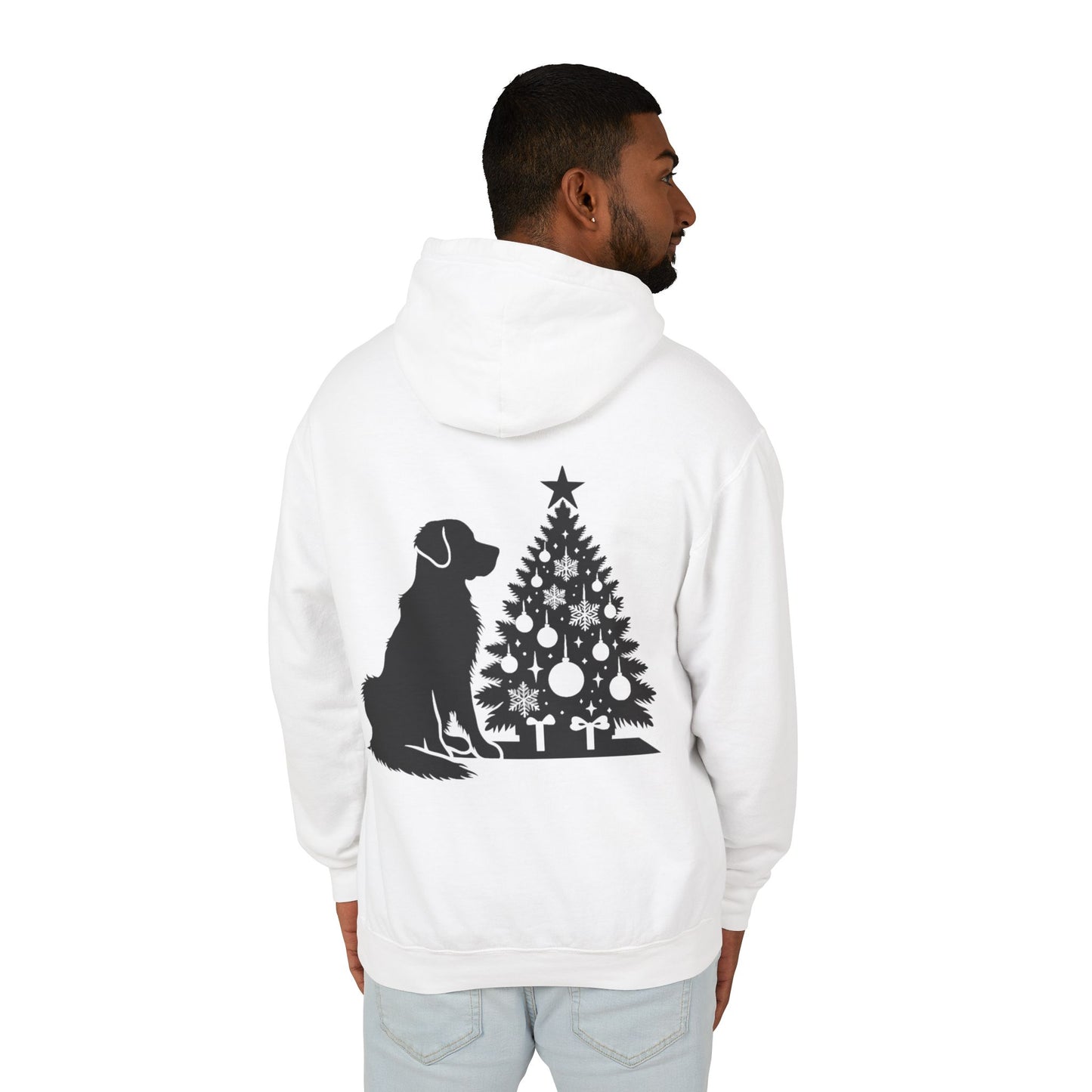 Golden Christmas Tree Unisex Lightweight Hoodie