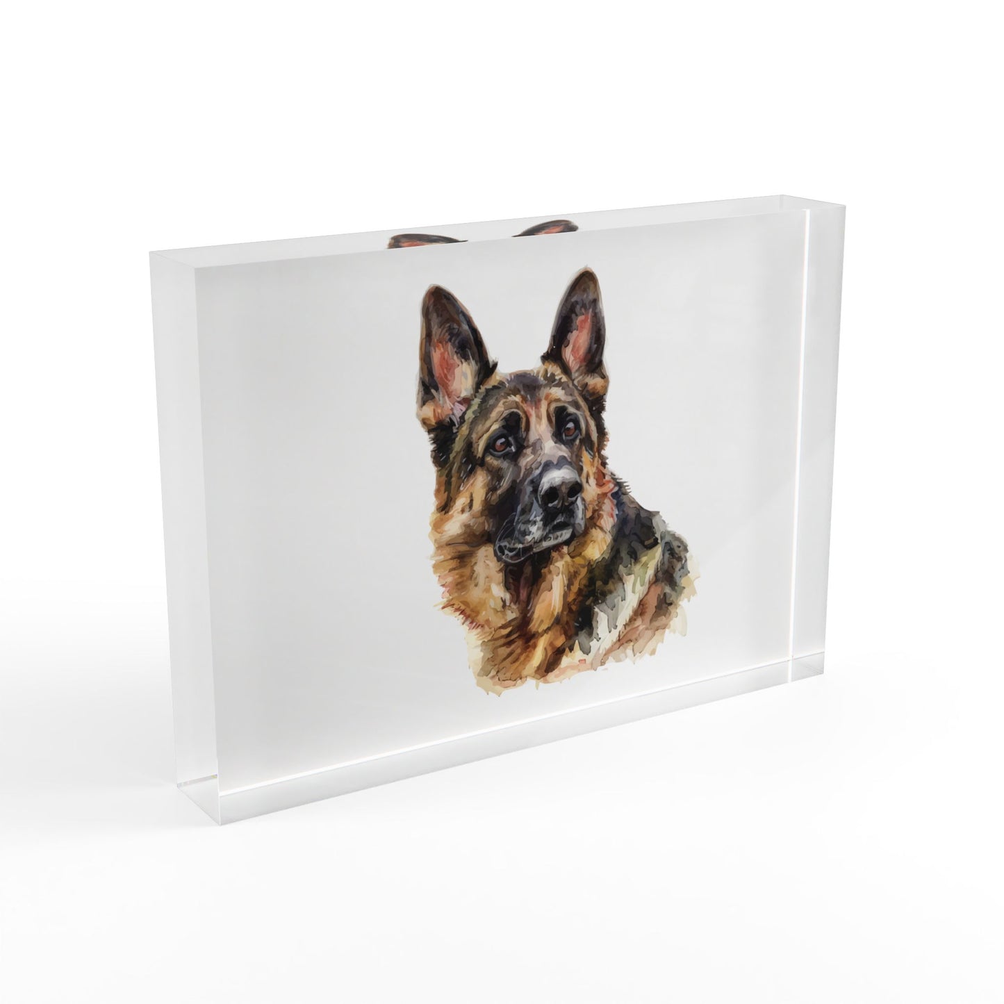 German Shepherd Head Acrylic Photo Block