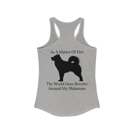 Matter Of Fact Malamute Women's Racerback Tank
