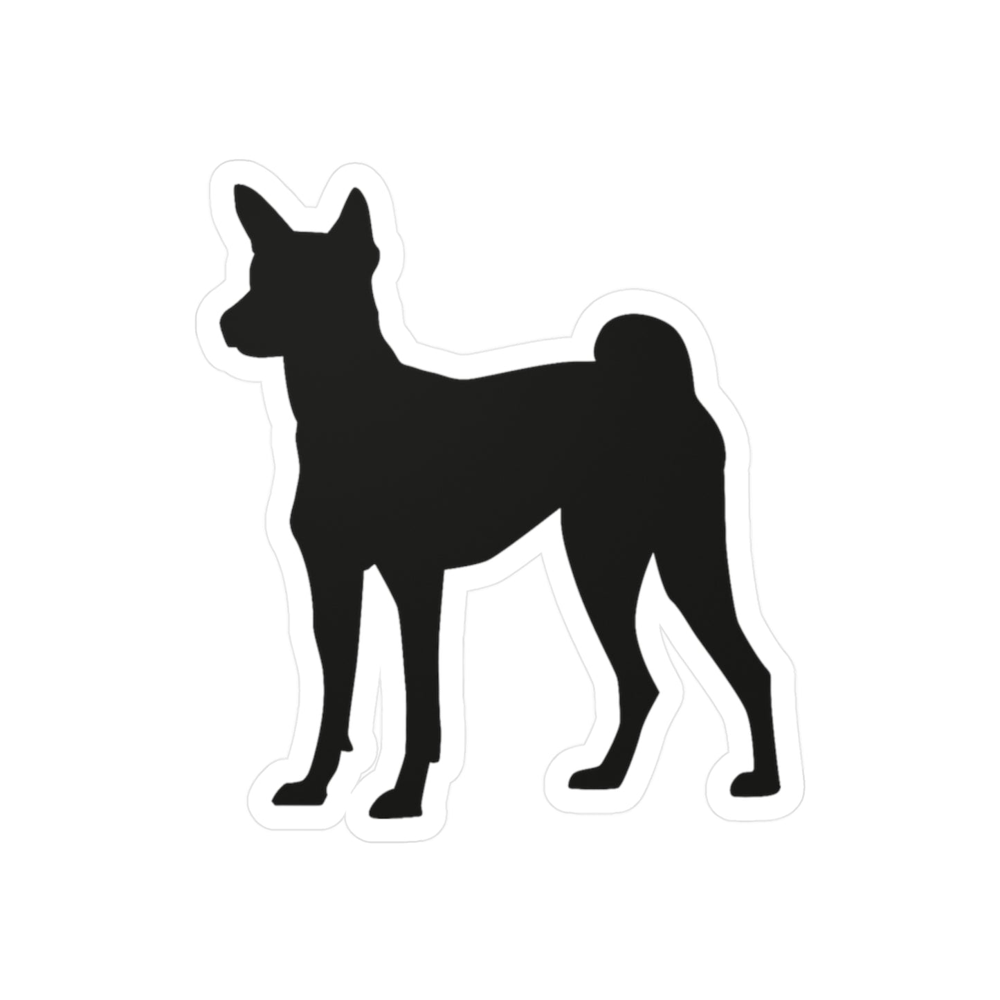 Basenji Silhouette Vinyl Decal