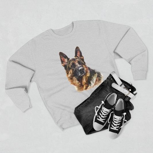 German Shepherd Head Unisex Crewneck Sweatshirt