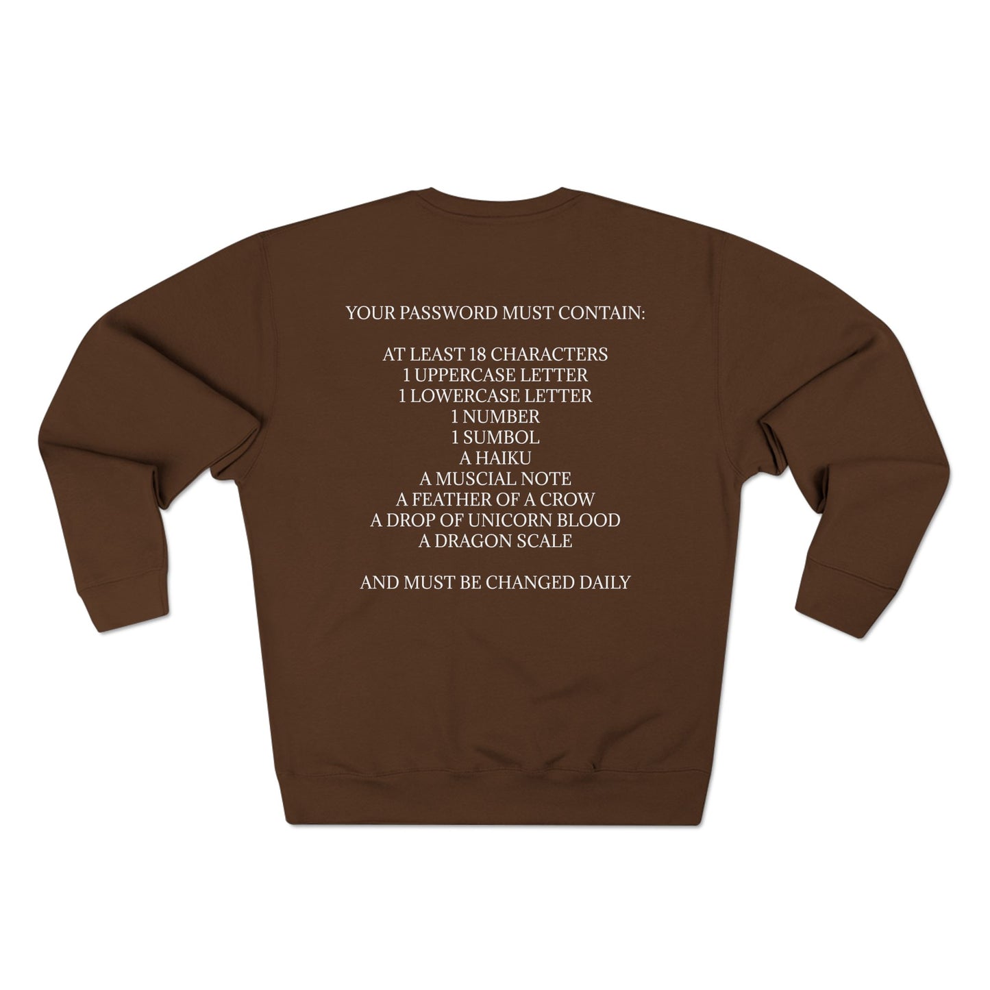 Password Unisex Crewneck Sweatshirt