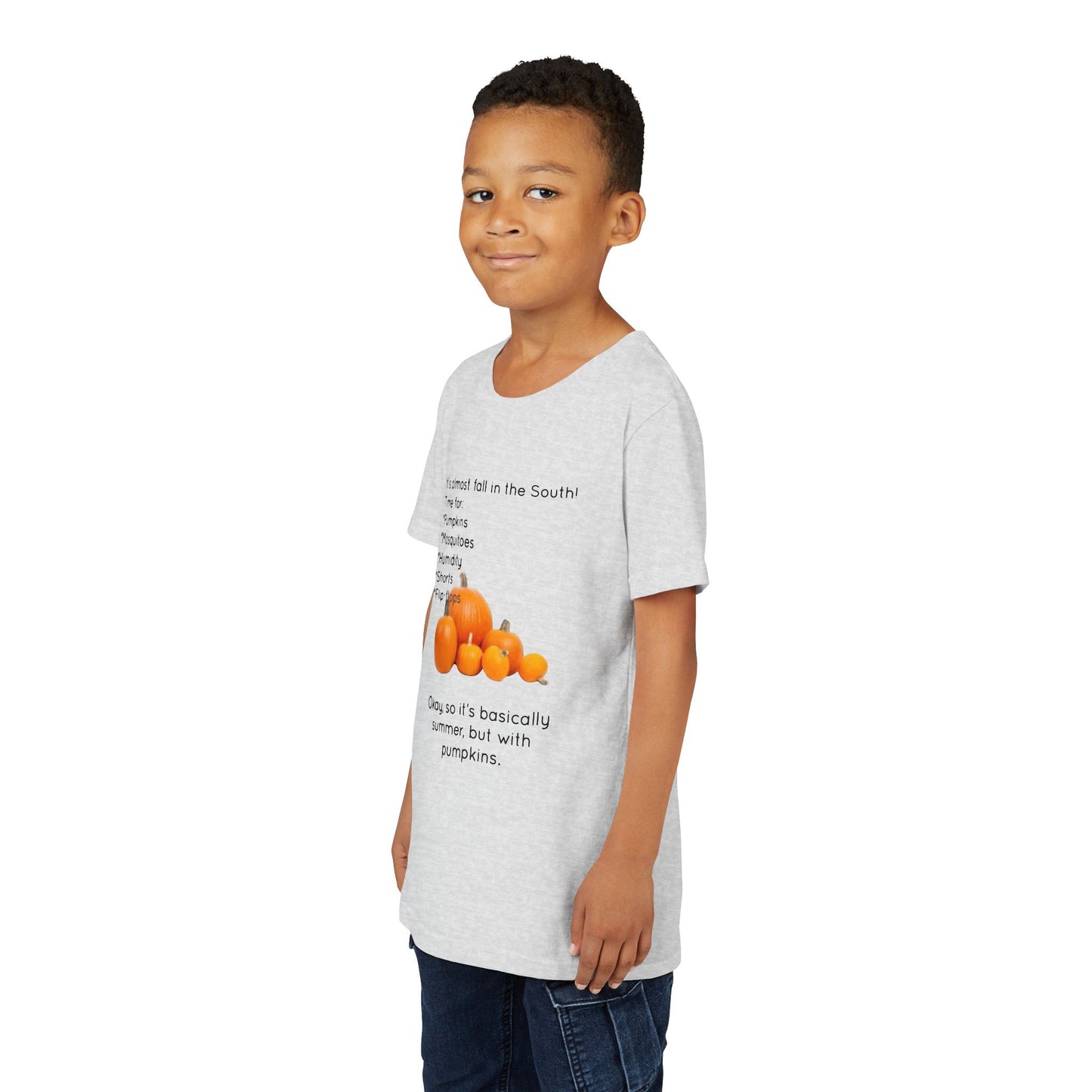 Fall In The South Youth Unisex Short Sleeve Crewneck Tee