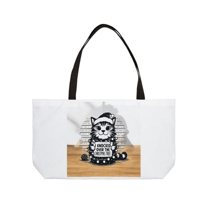 Naughty Cat Weekender Tote Bag