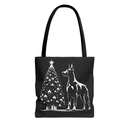 Doberman Christmas Tree Tote Bag