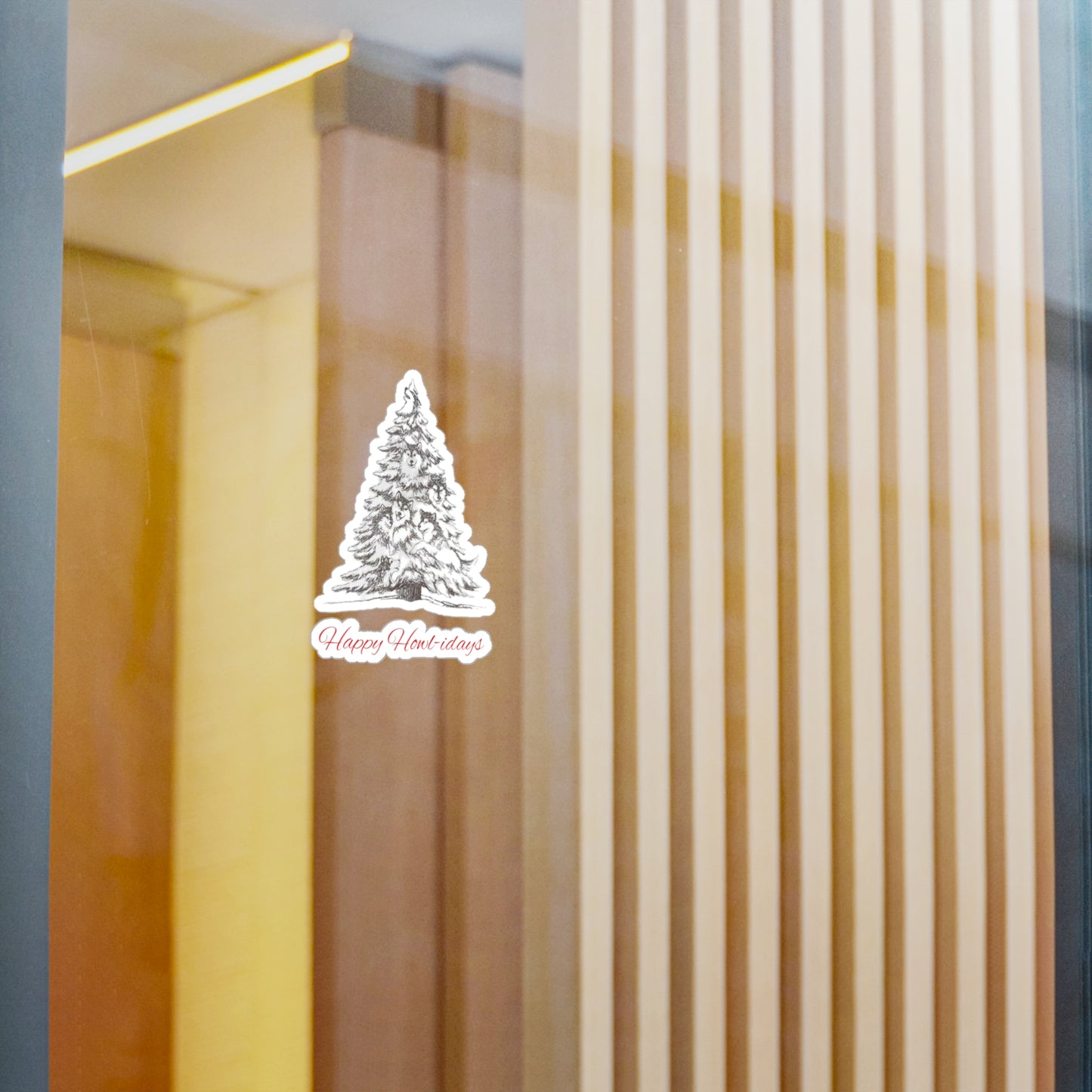 Happy Howl-idays Vinyl Decal