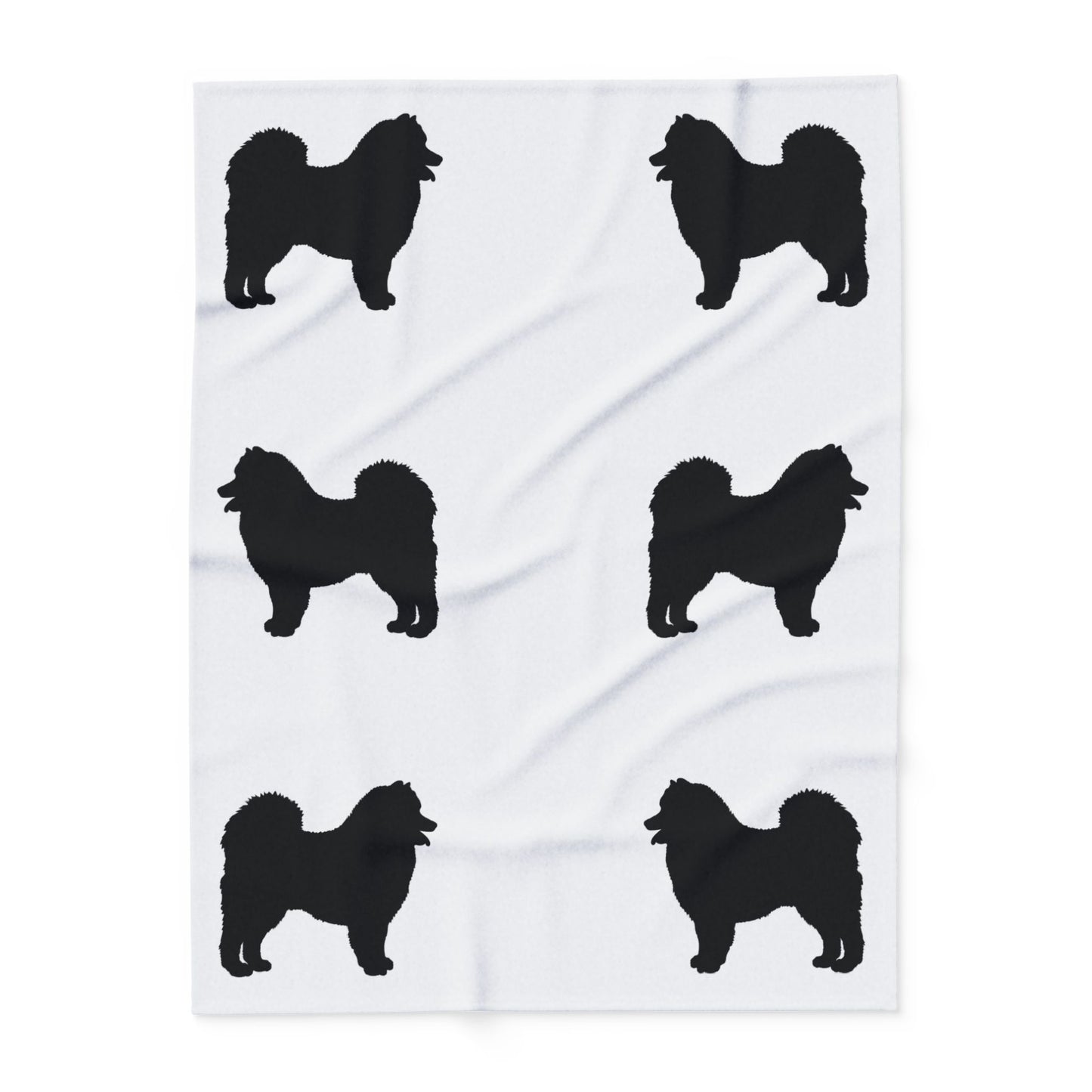 Samoyed Silhouette Arctic Fleece Blanket