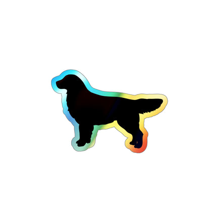 Golden Silhouette Holographic Sticker