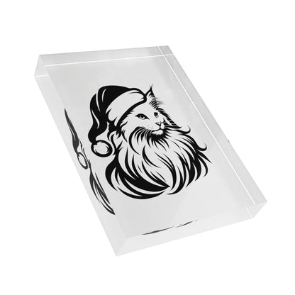 Santa Paws Cat Acrylic Photo Block