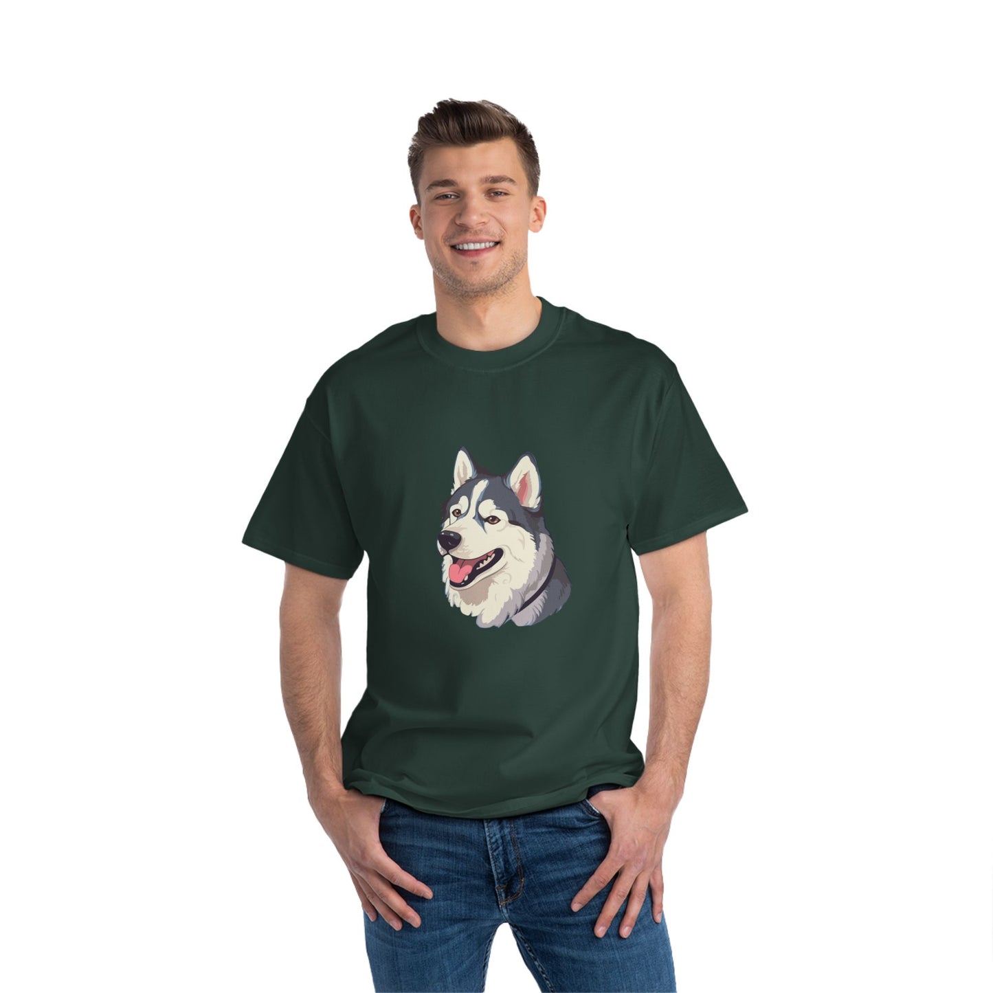 Malamute Head Men's Short-Sleeve Crewneck Tee